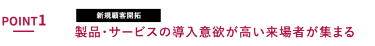 POINT1 製品・サービスの導入意欲が大会来場者が集まる