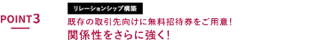 POINT3 関係性をさらに強く！