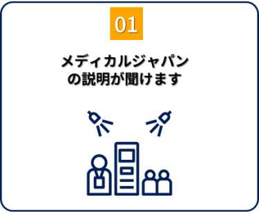 メディカルジャパンの説明が聞けます